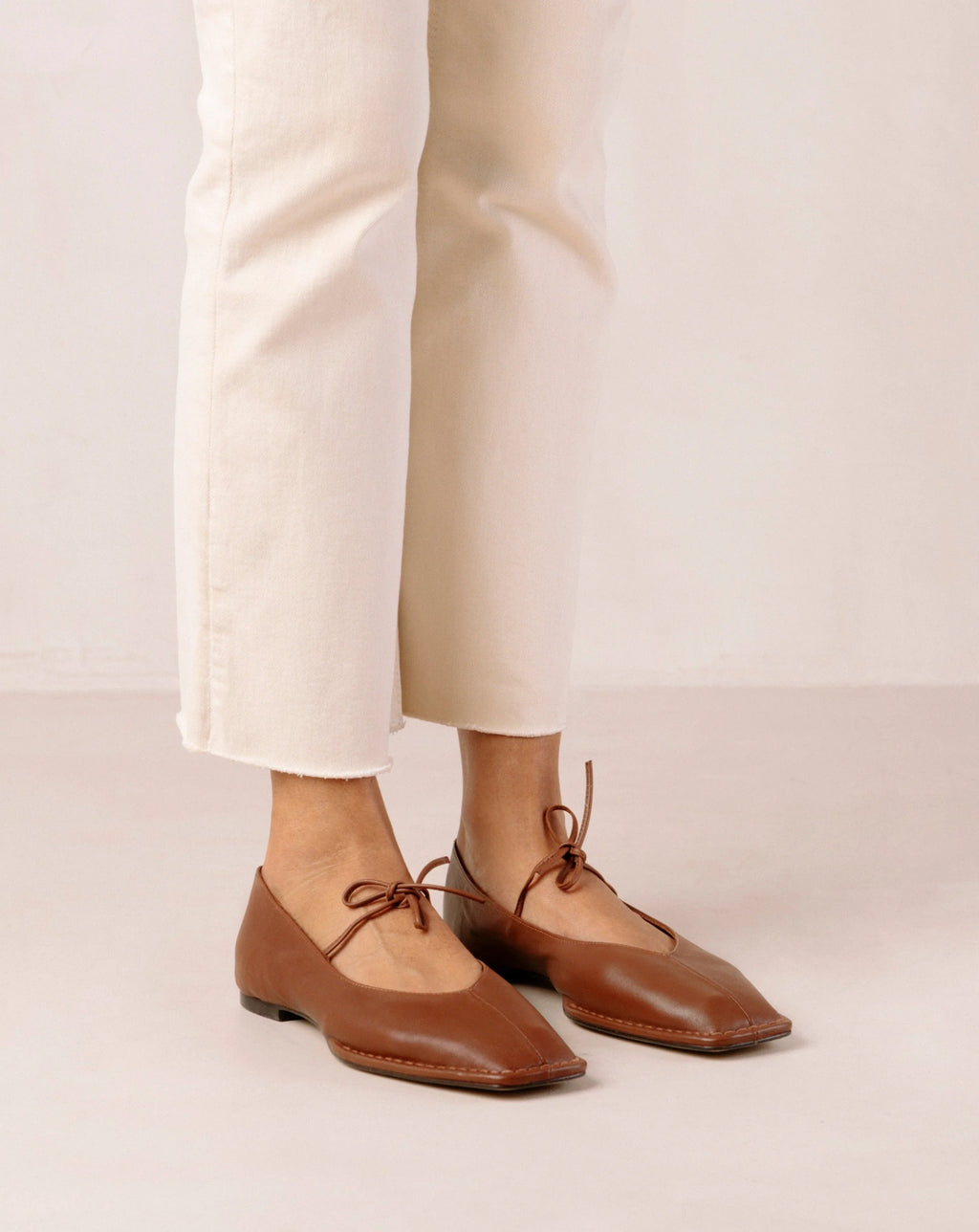 ALOHAS Sway Ballet Flats in Chestnut Brown