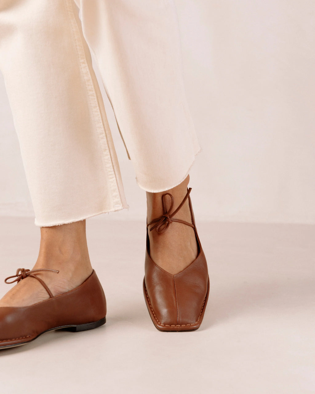 ALOHAS Sway Ballet Flats in Chestnut Brown