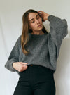 Balloon Sleeve Sweater / Charcoal