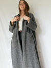 Extra Long Haori Coat Alpaca / Charcoal