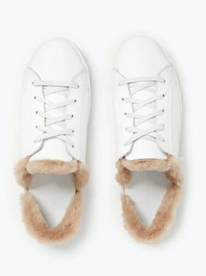 Eda D'Orsay Sneaker / White Calf Shearling