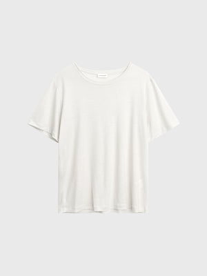 white crew neck t-shirt by by malene birger