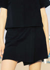 Linen Mini Skirt / Black